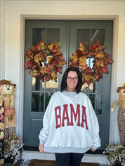 Heather Grey Alabama Reversible Mock Neck Sweatshirt