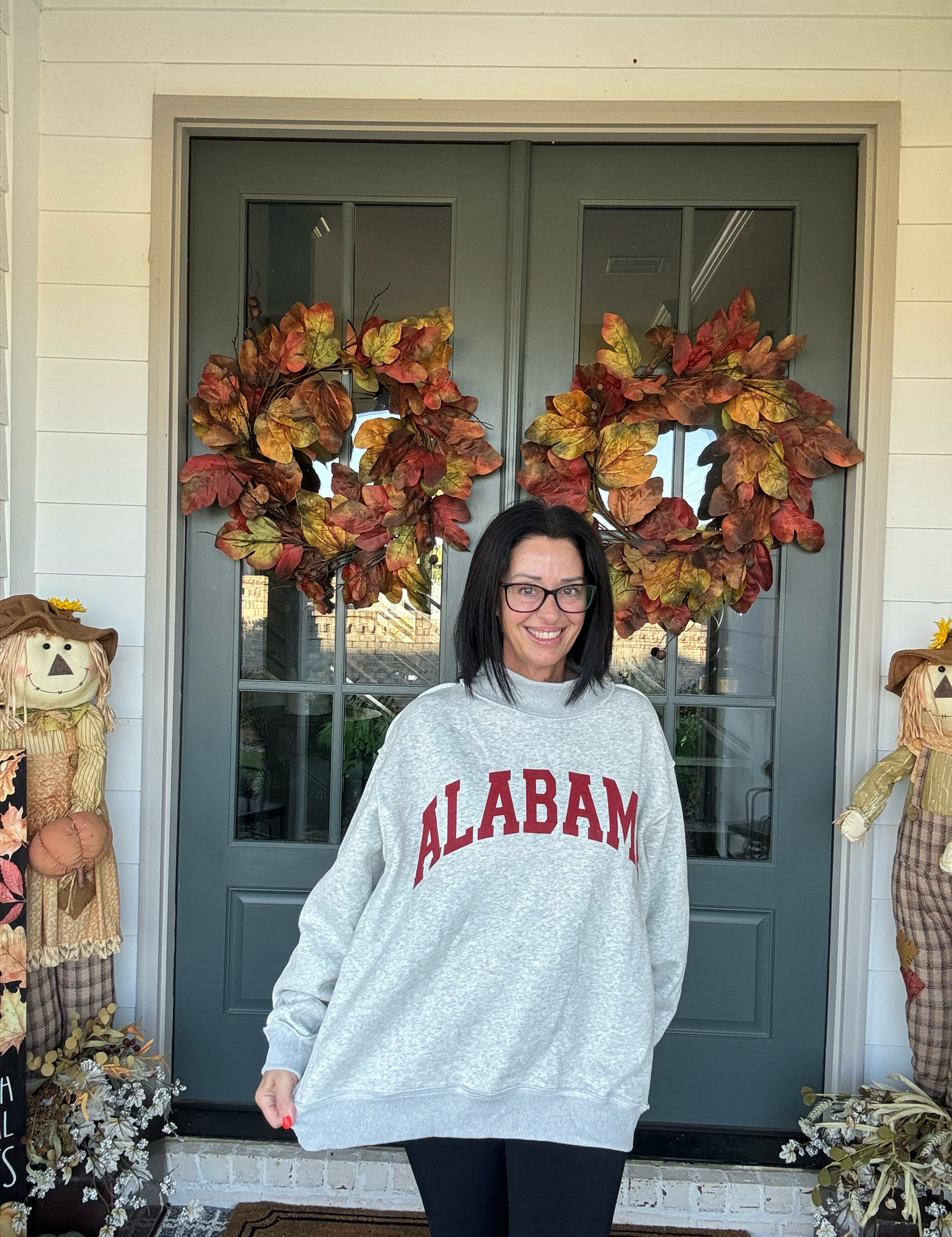 Heather Grey Alabama Reversible Mock Neck Sweatshirt