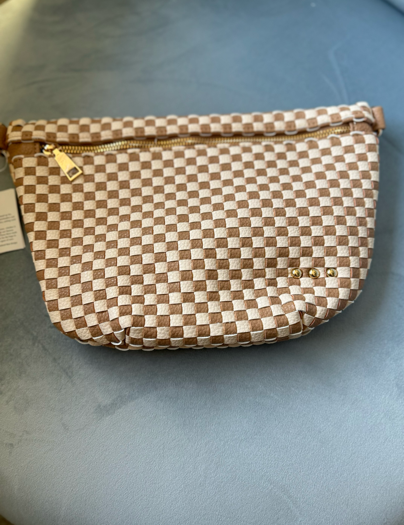 Westlyn Checkered Woven Bum Bag