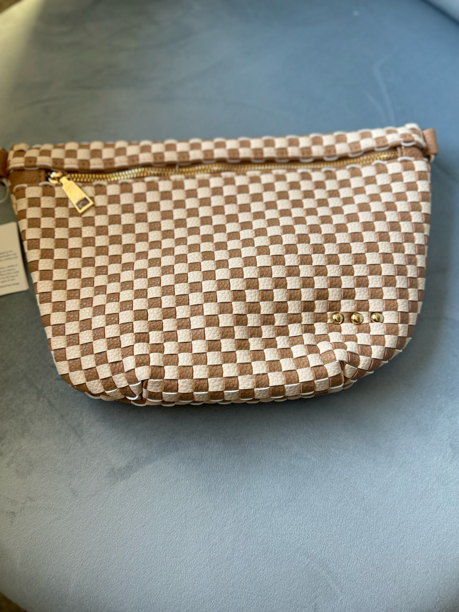 Westlyn Checkered Woven Bum Bag