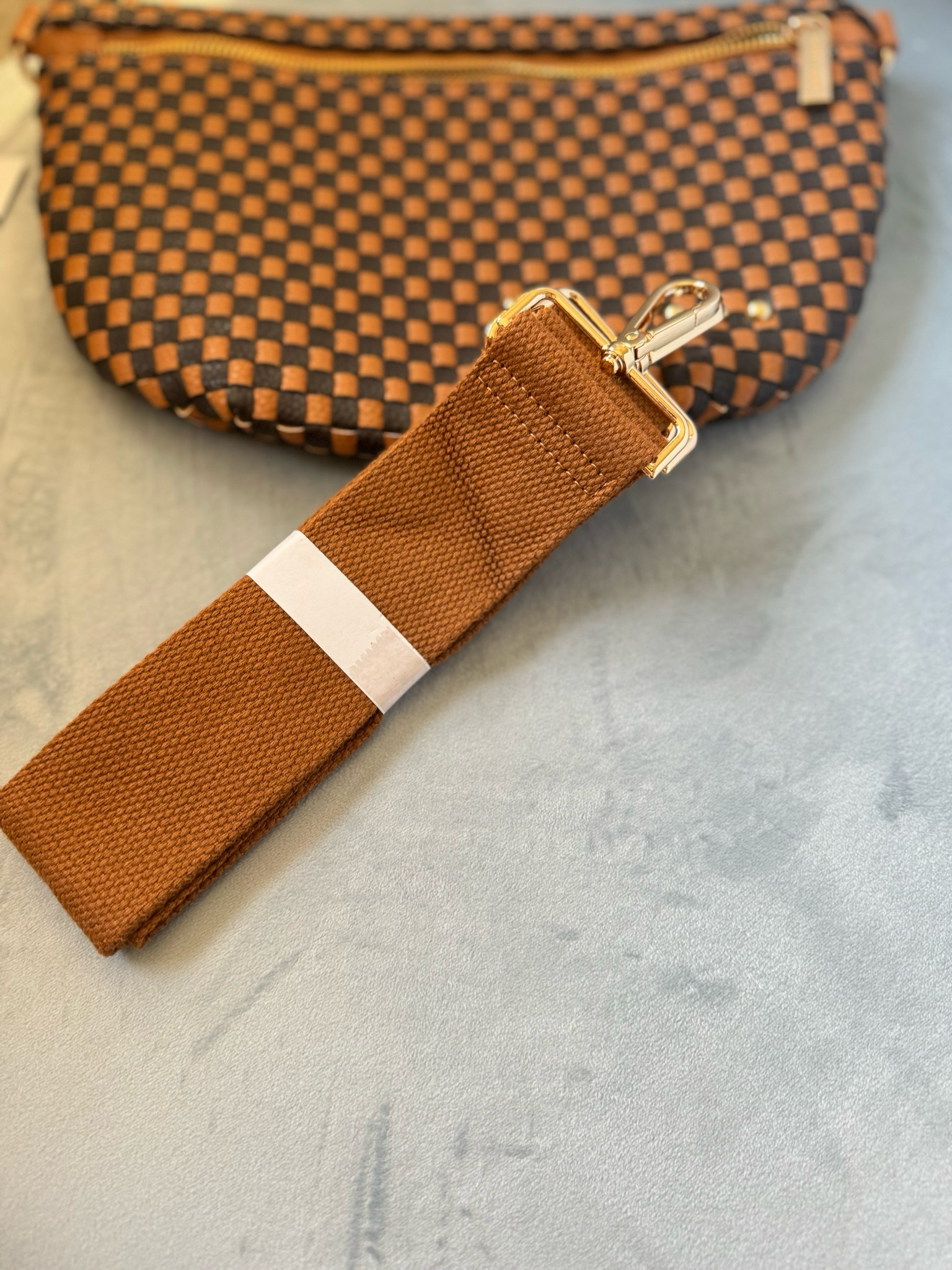 Westlyn Checkered Woven Bum Bag