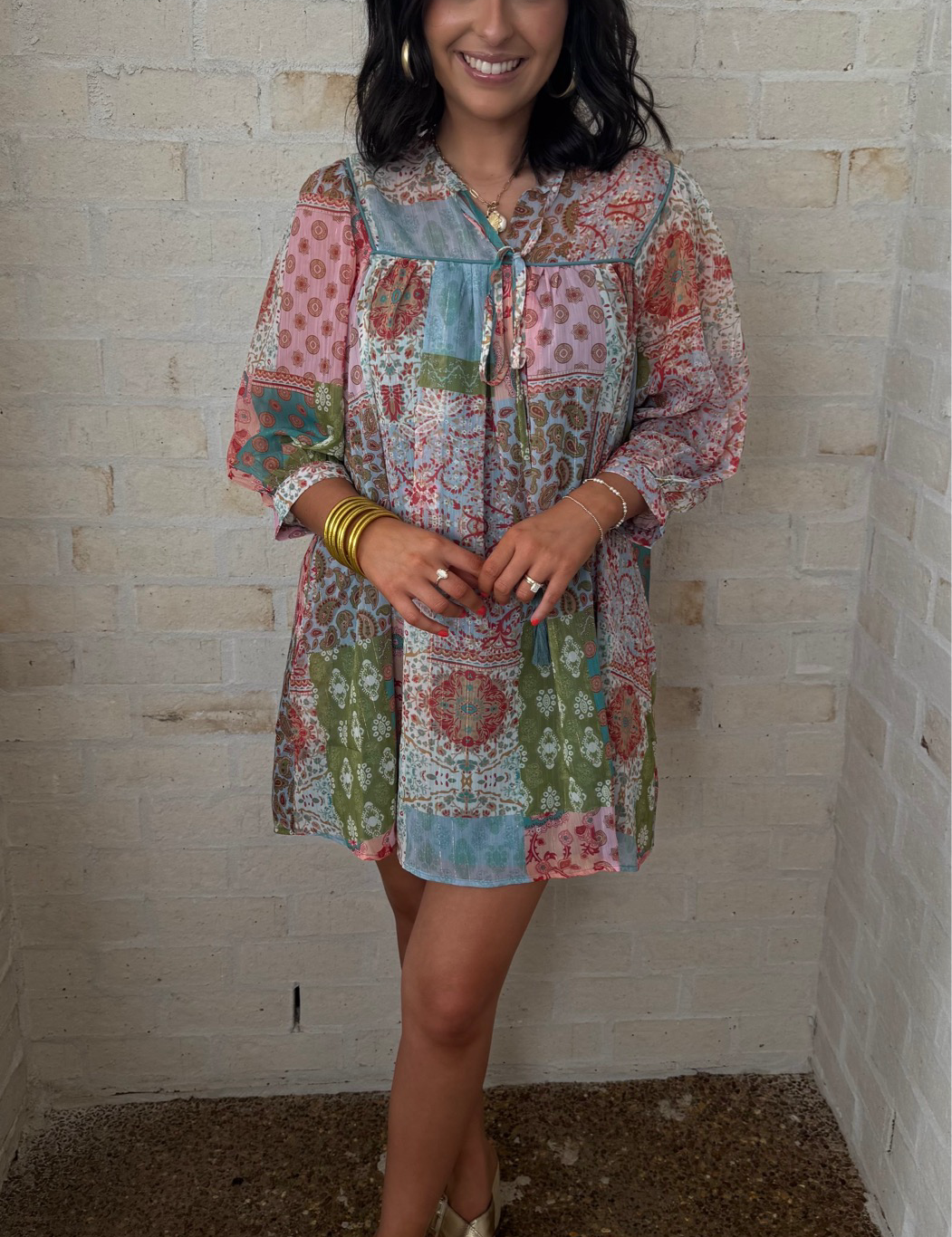 Patchwork Mini Dress
