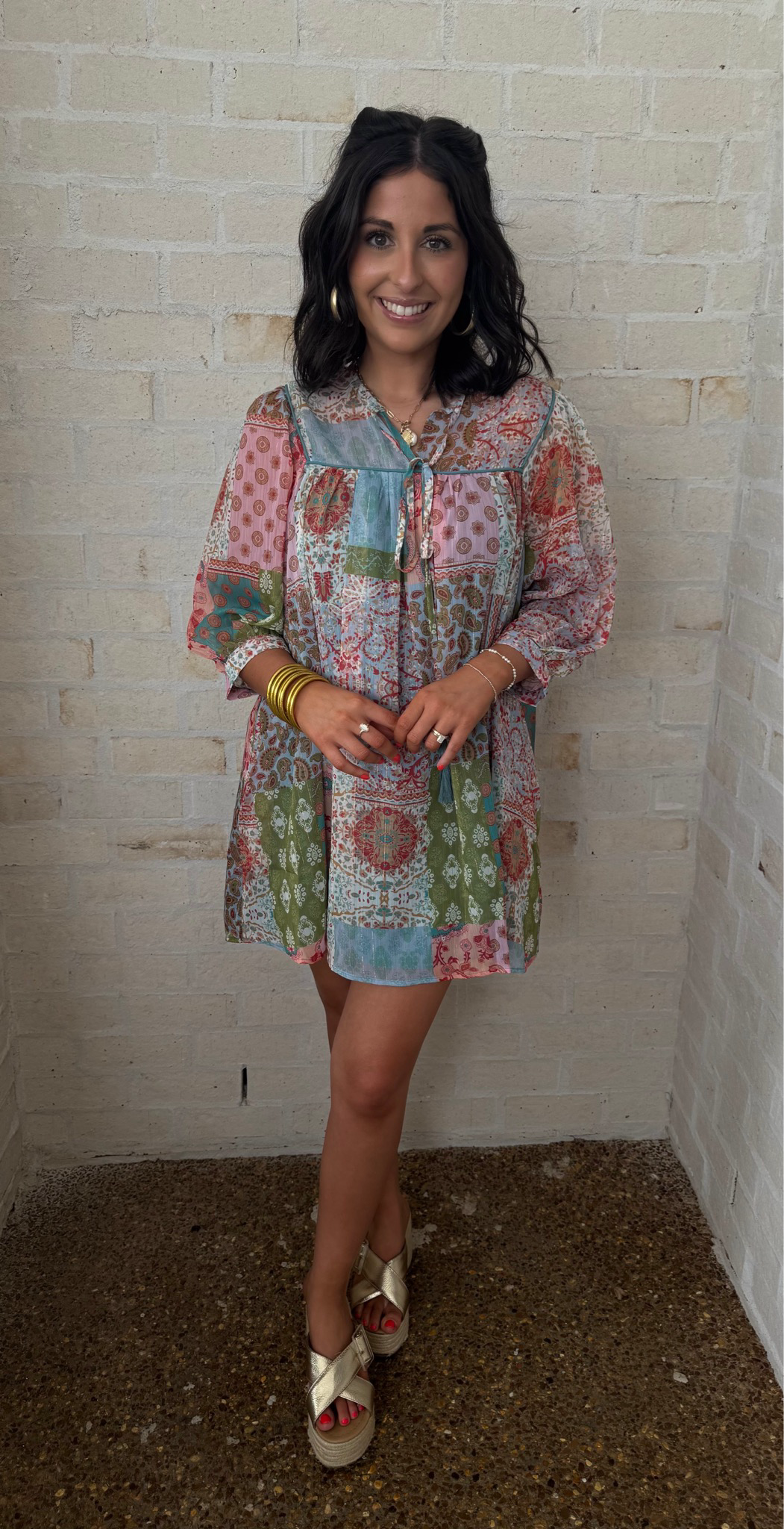 Patchwork Mini Dress