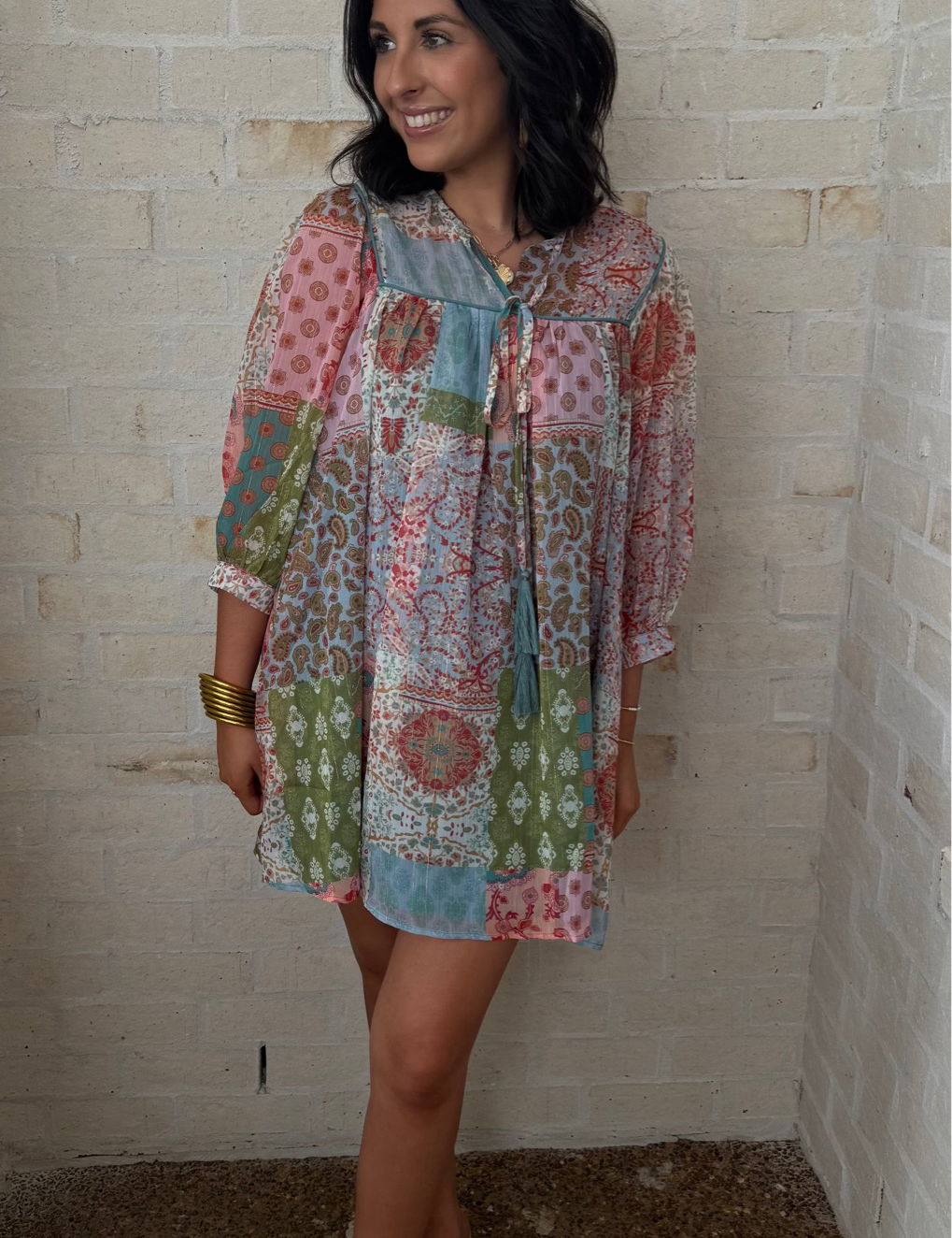 Patchwork Mini Dress