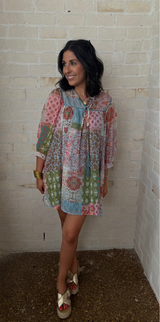 Patchwork Mini Dress