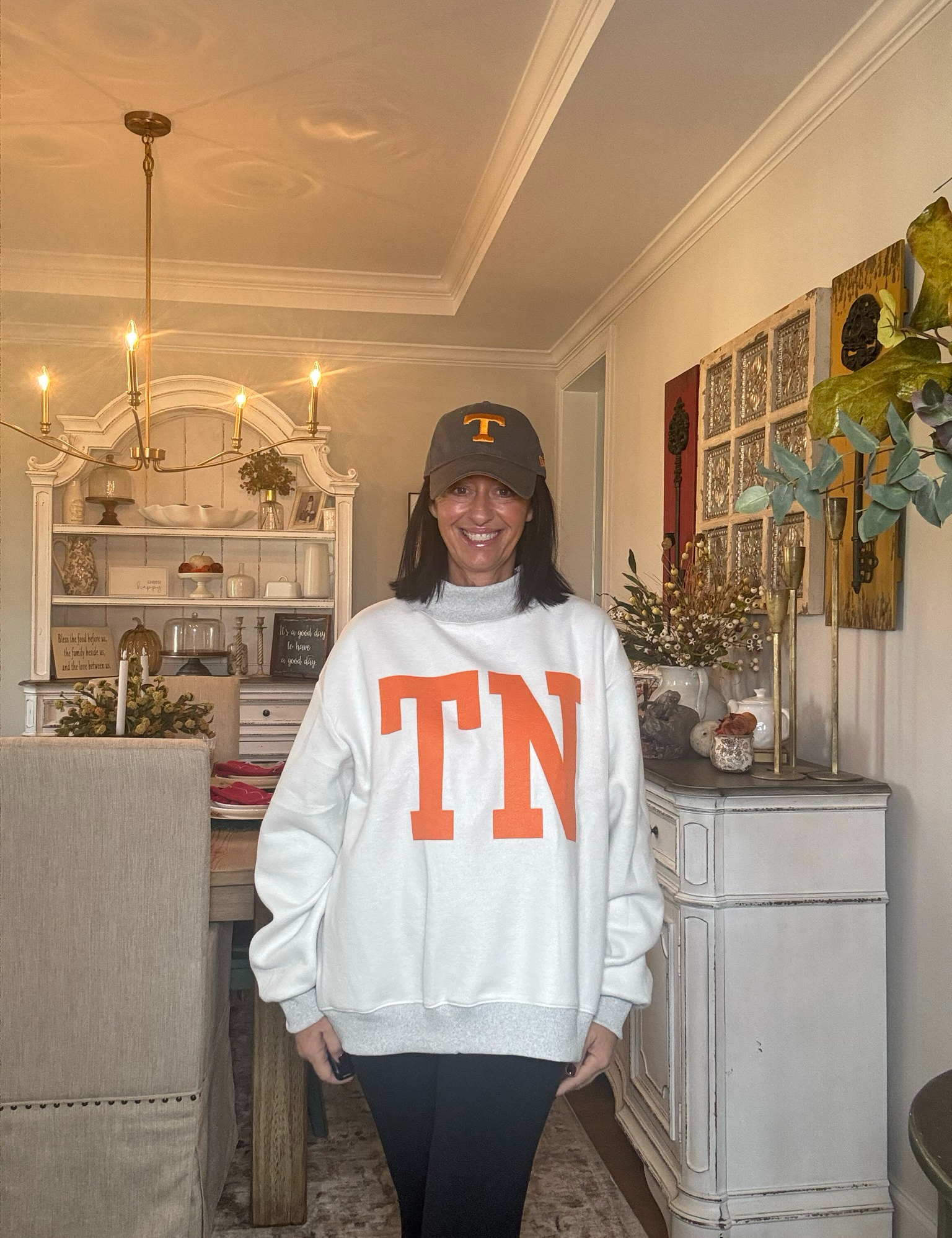Heather Grey Tennessee Reversible Mock Neck Sweatshirt