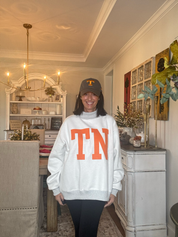 Heather Grey Tennessee Reversible Mock Neck Sweatshirt