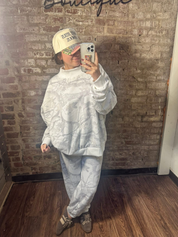 Snow Camouflage Print Jogger Pants