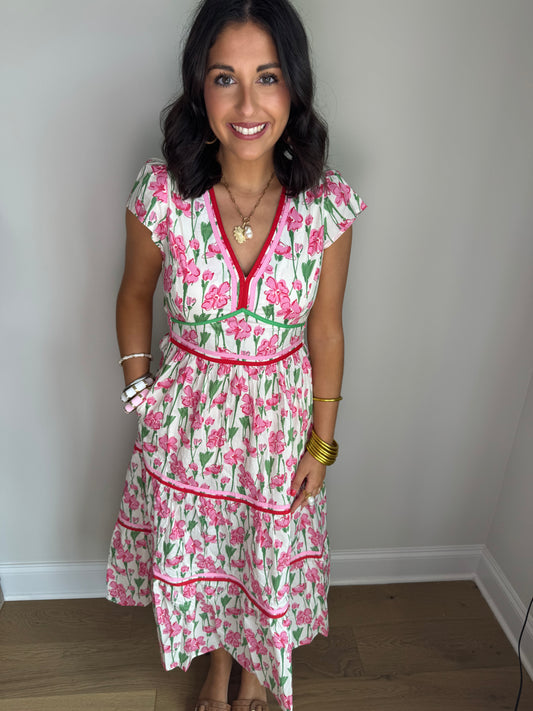 In Bloom Floral Midi Dress