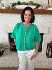 Green Button Down Sweater