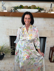 Print Button Down Maxi Dress