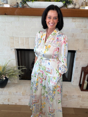 Print Button Down Maxi Dress