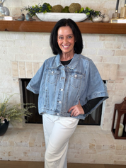 Denim Poncho Jacket