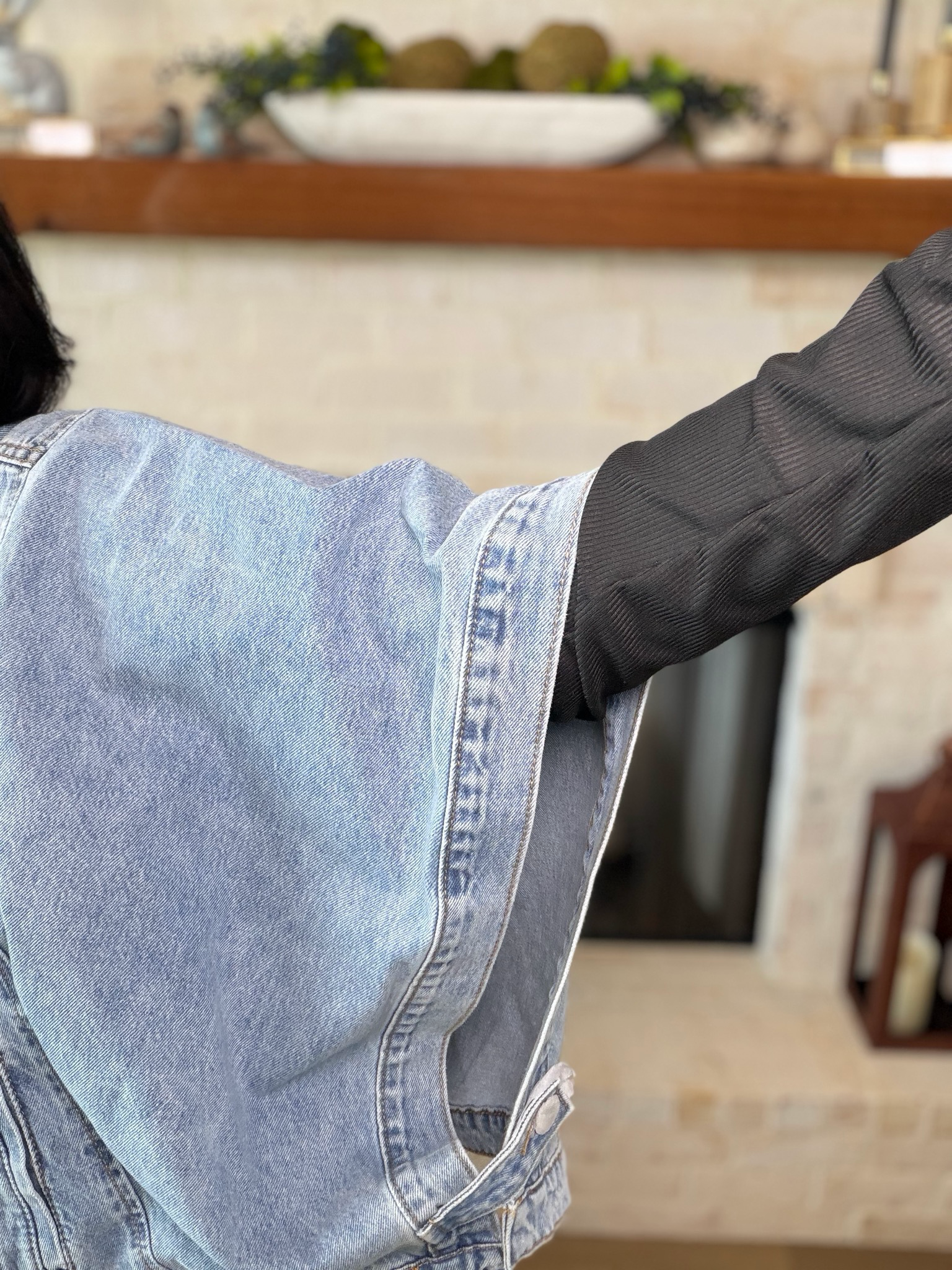 Denim Poncho Jacket