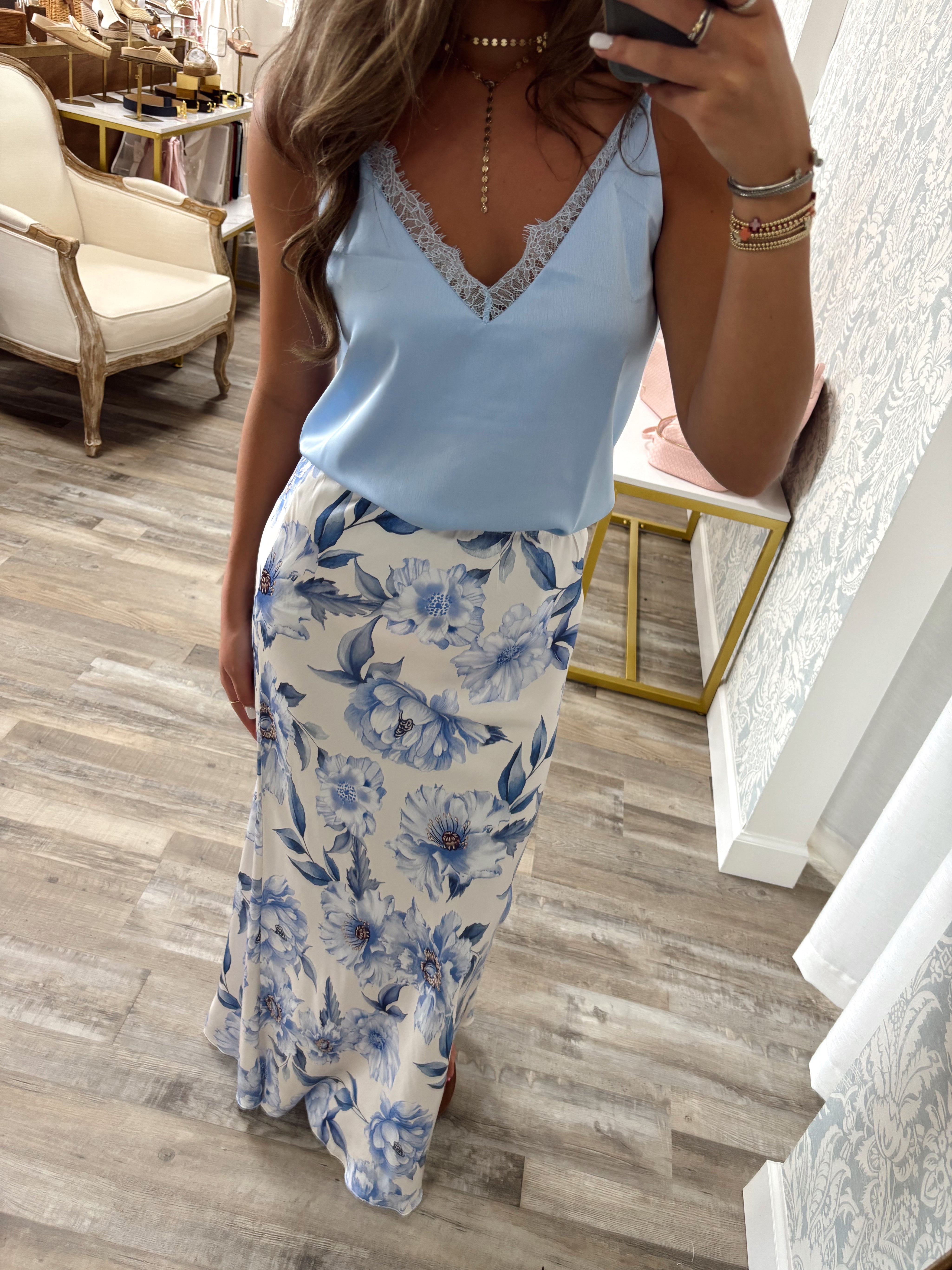 Satin spaghetti strap top available in 3 colors