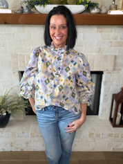 Entro Sage Floral Top