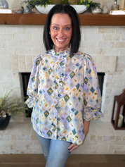 Entro Sage Floral Top