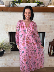 Entro Pink Floral Maxi