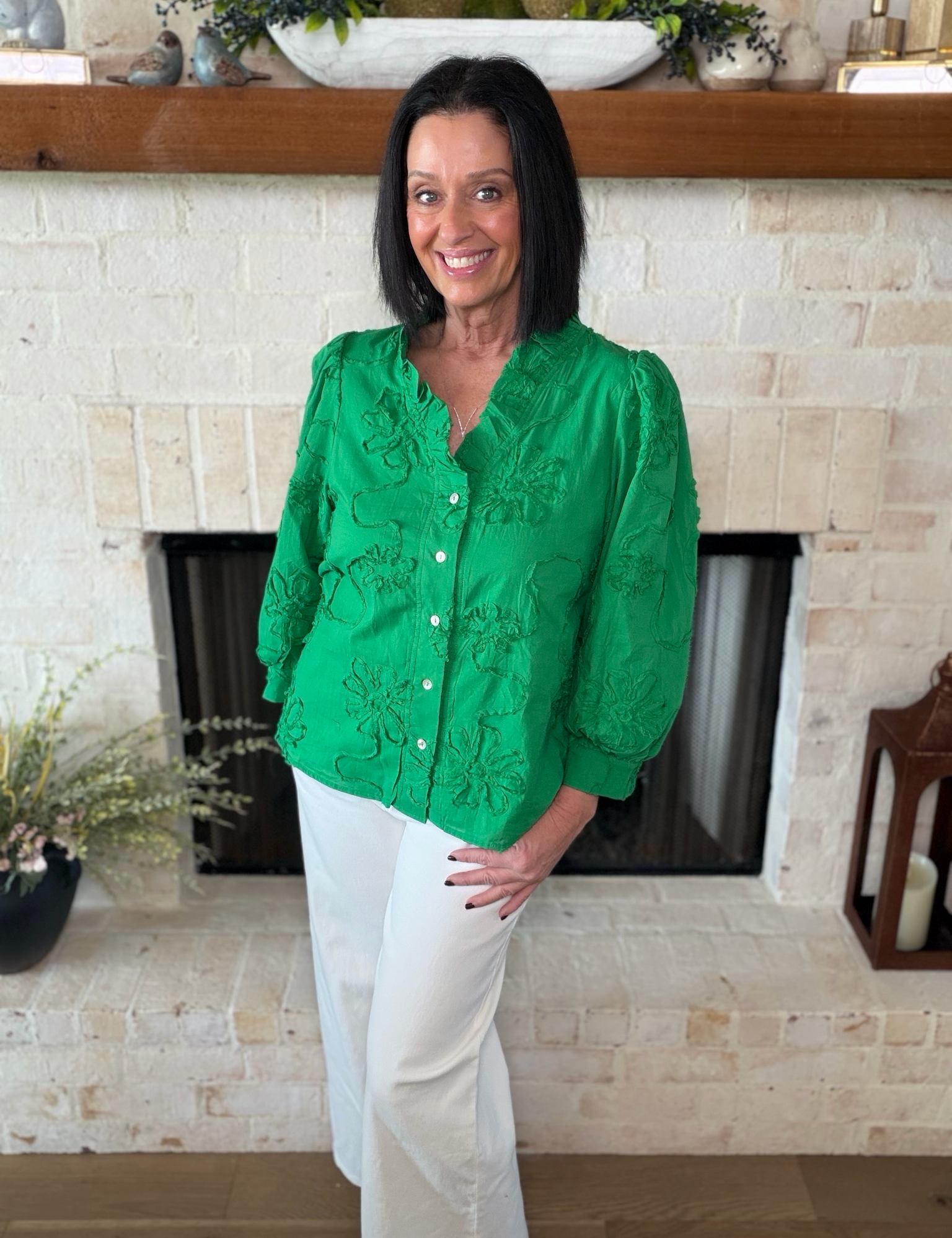 Kelly Green Top