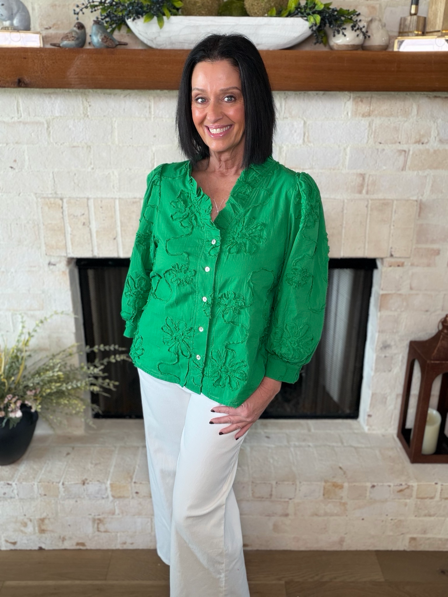 Kelly Green Top