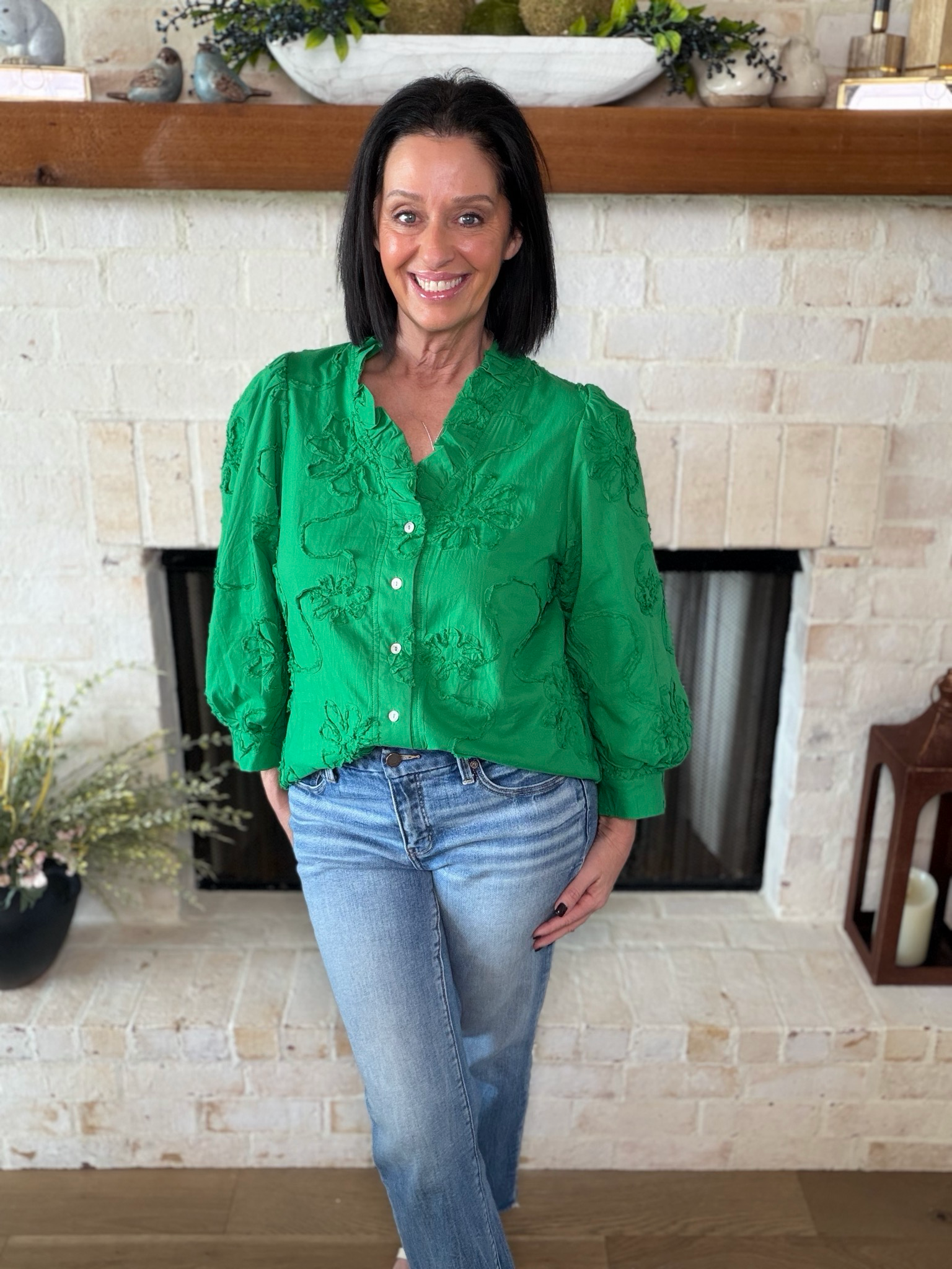 Kelly Green Top