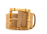 Raffia Belt With Bamboo Buckle