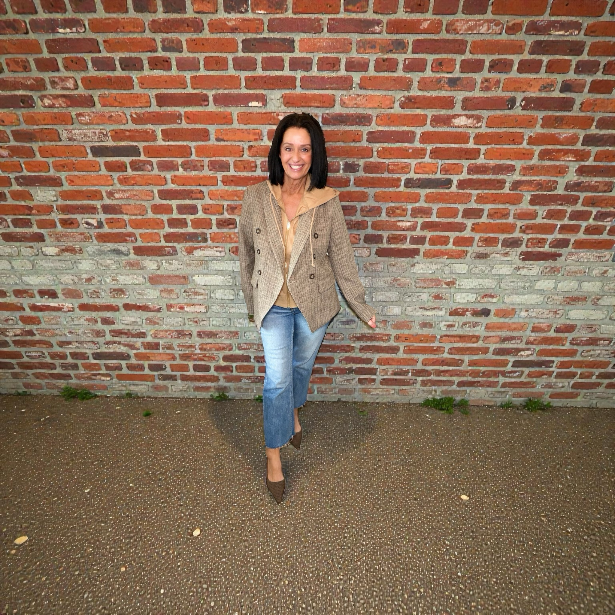 Herringbone Layer Blazer