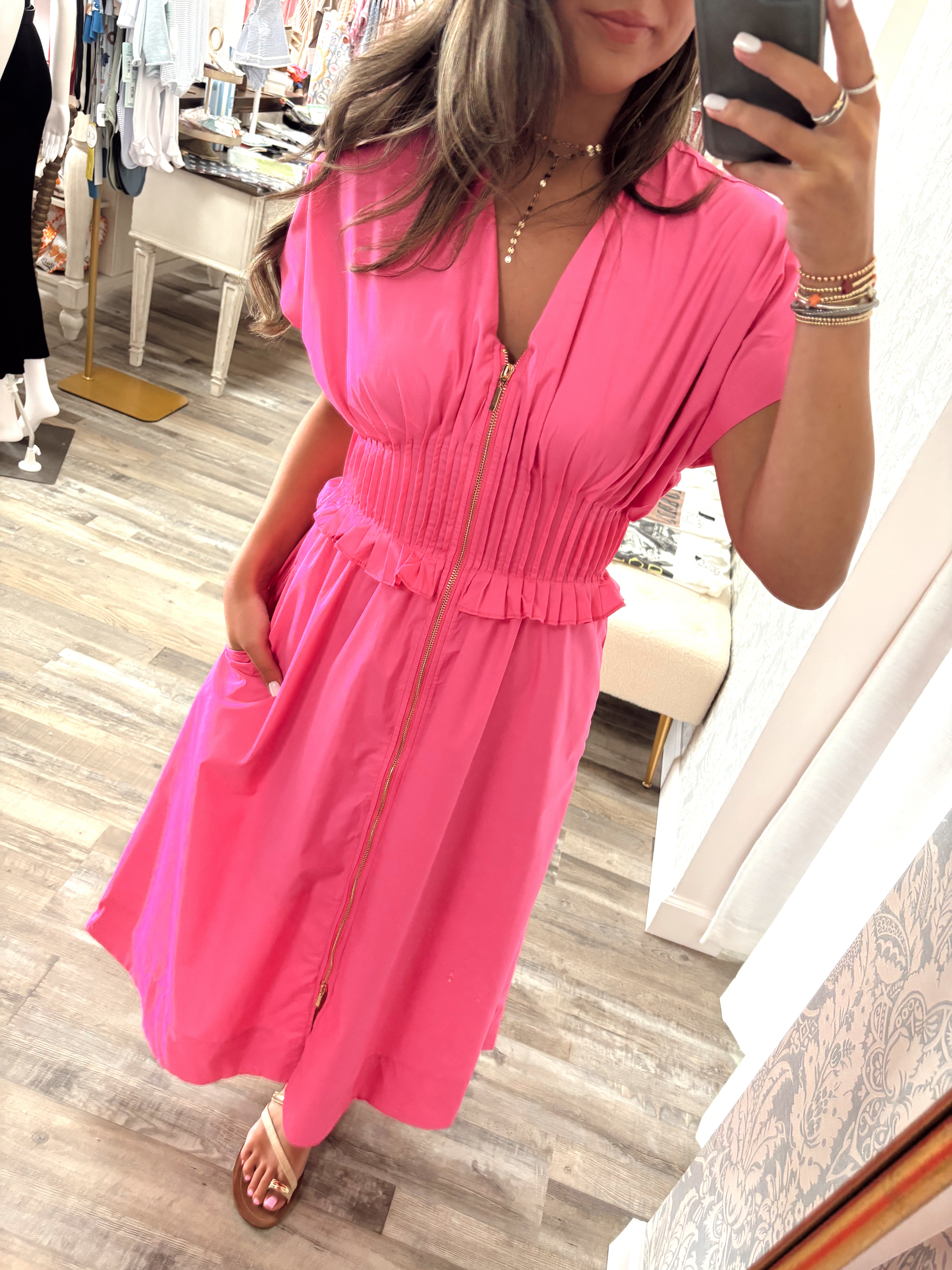Entro Hot Pink Maxi Dress