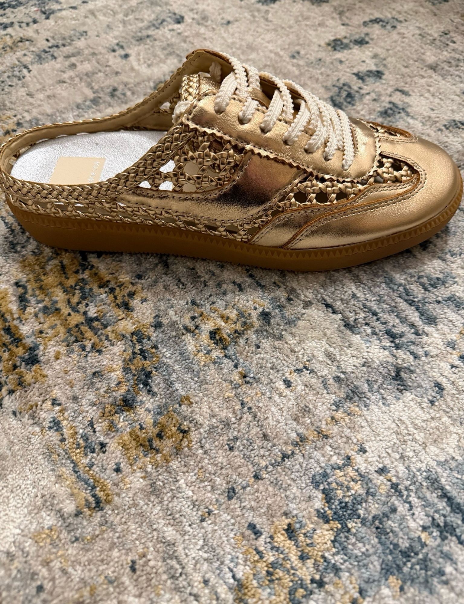 Dolce Vita Notice Gold Woven Sneaker