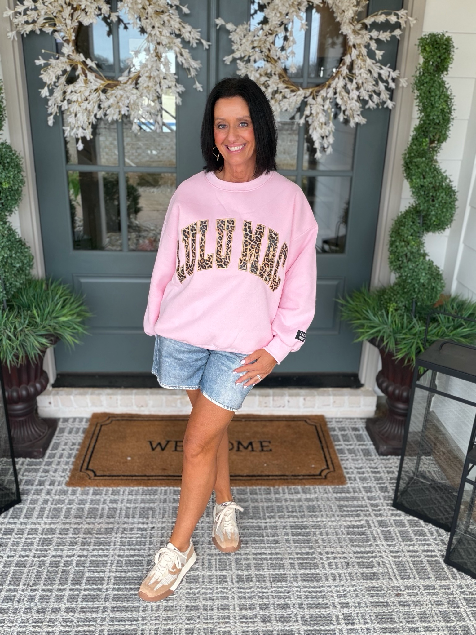 Lulu Mac Pink/leopard Sweatshirt