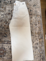 Judy Blue Plus White Crop Raw Hem Jeans