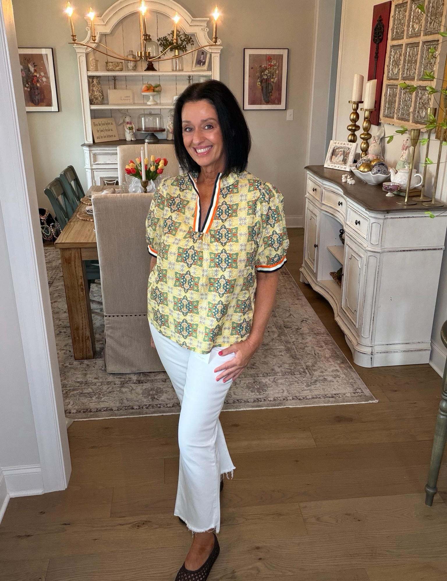 Yellow Print Top