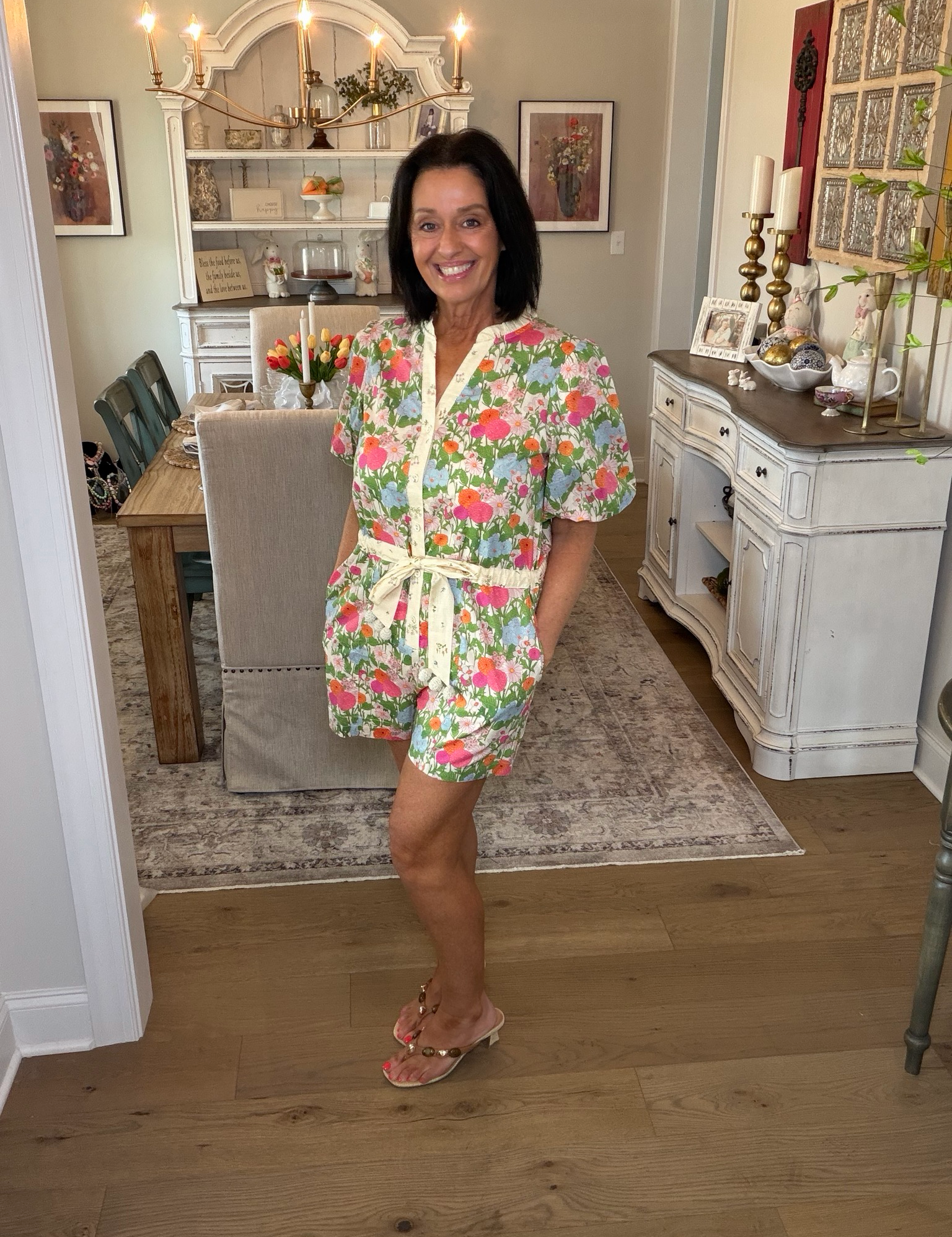 Floral Shorts Romper