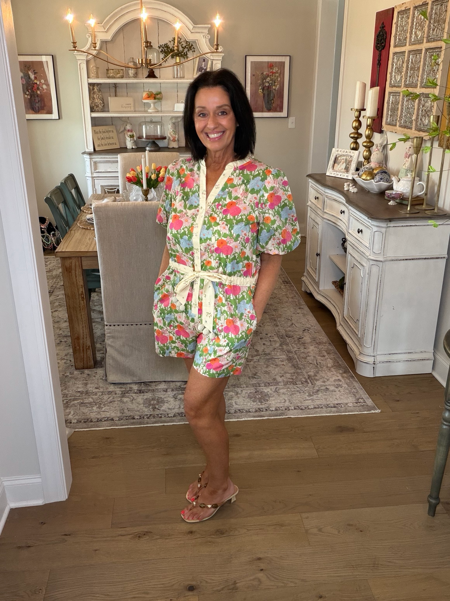 Floral Shorts Romper