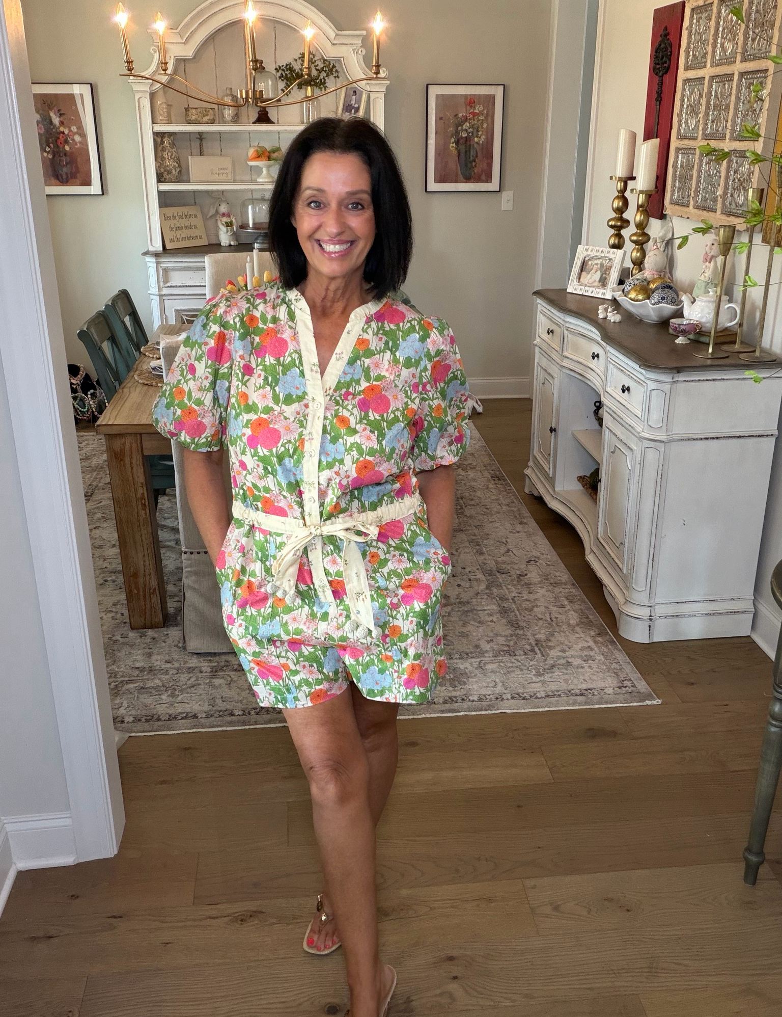 Floral Shorts Romper