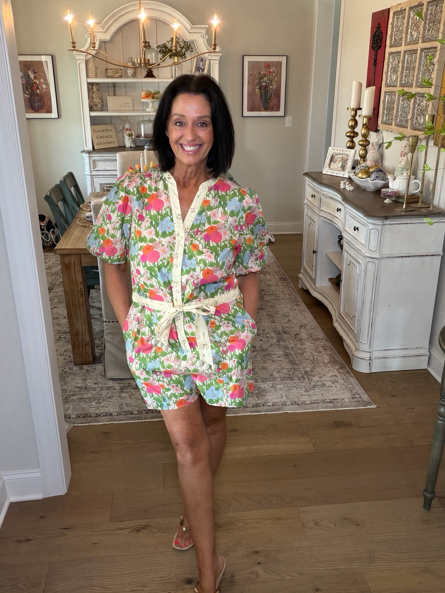 Floral Shorts Romper