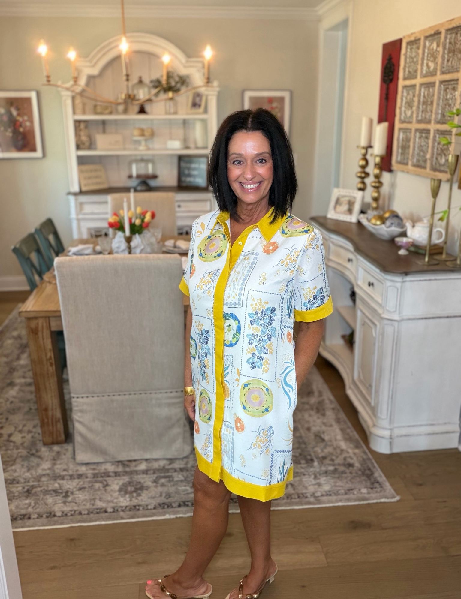 Mustard Trim Dress