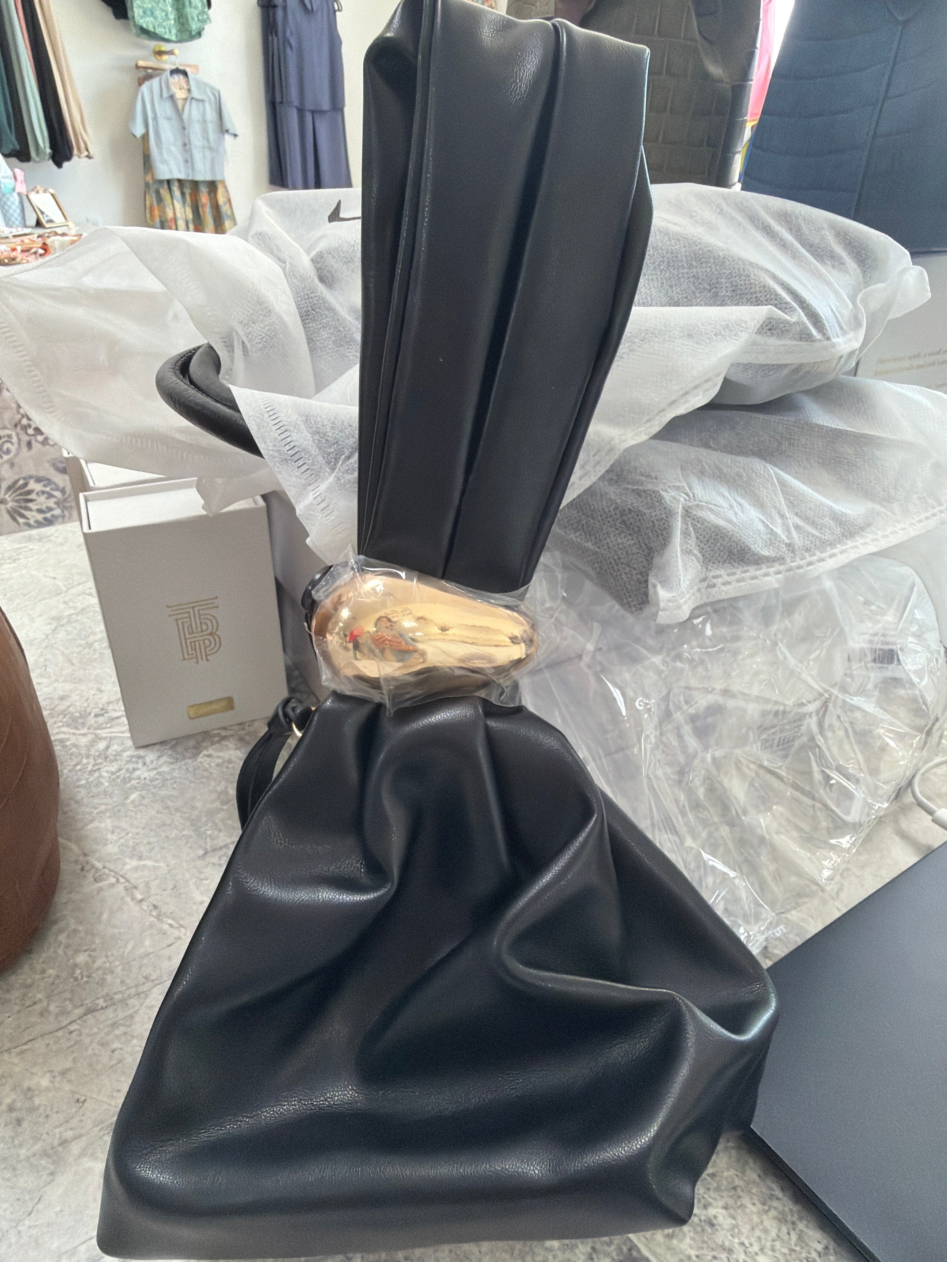 Black evening bag