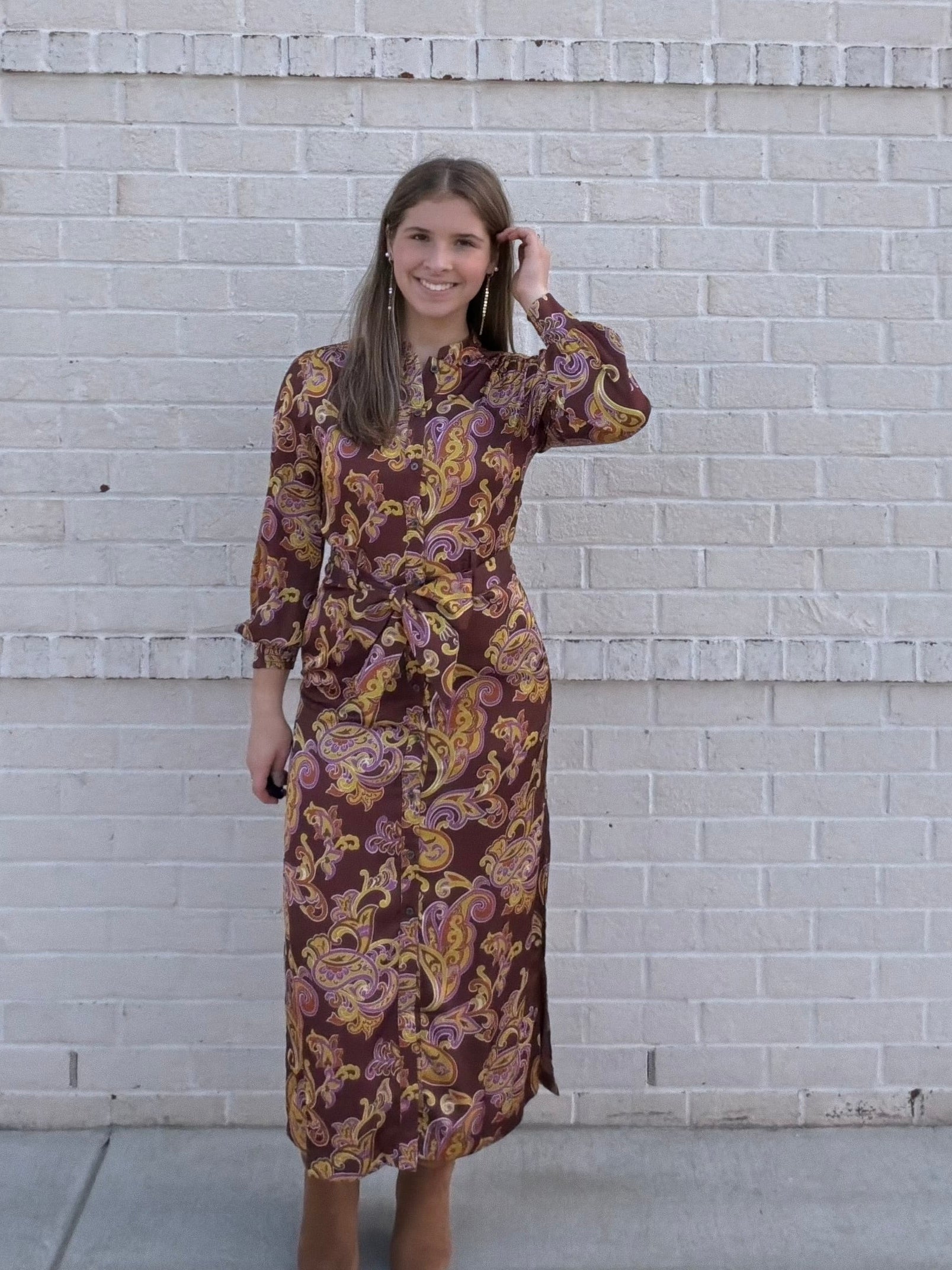 Button Down Shirt Dress w/ Belt