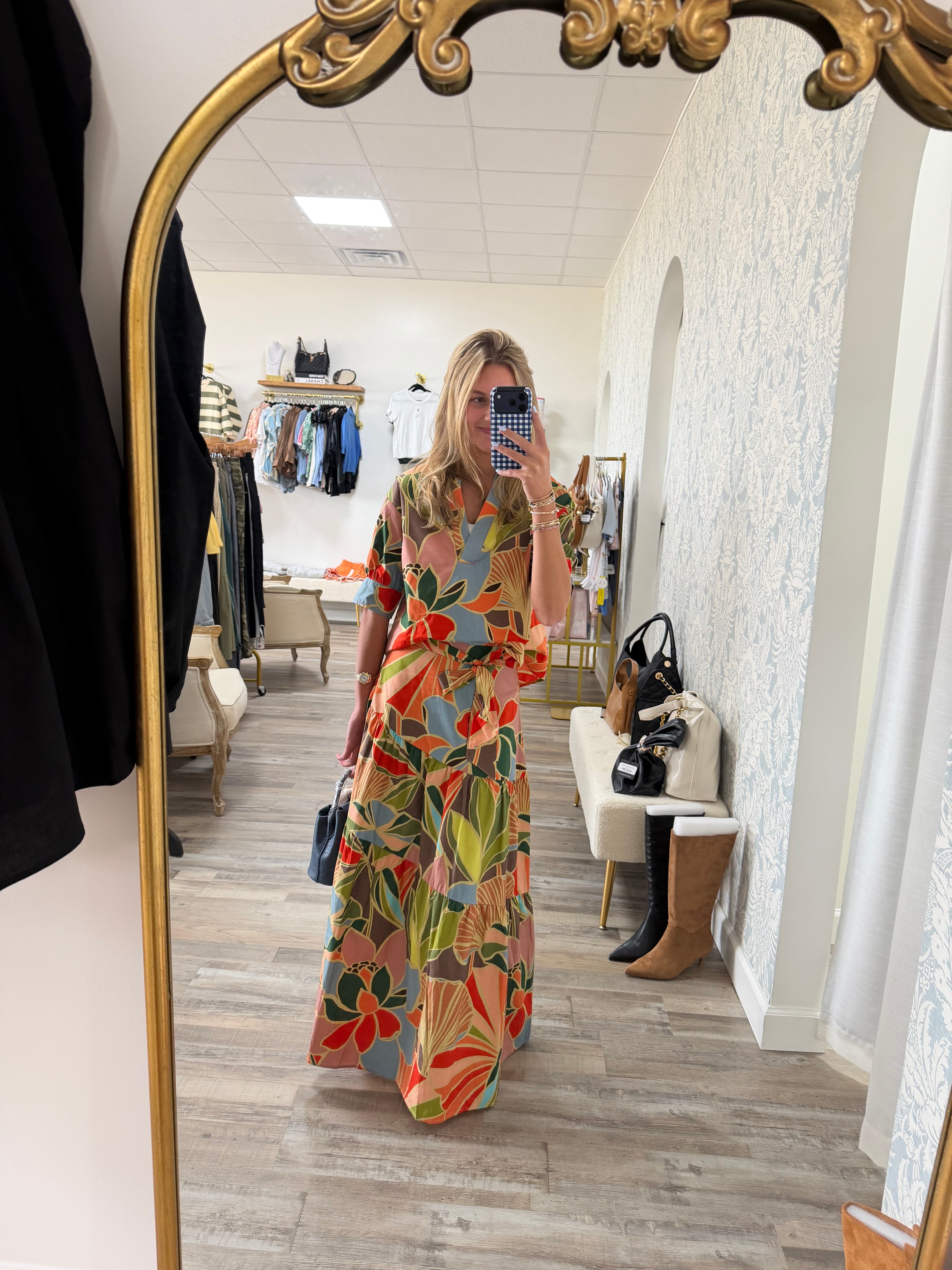 Karlie Floral Tie Maxi Skirt