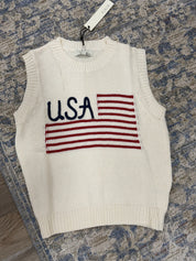 American flag sweater top