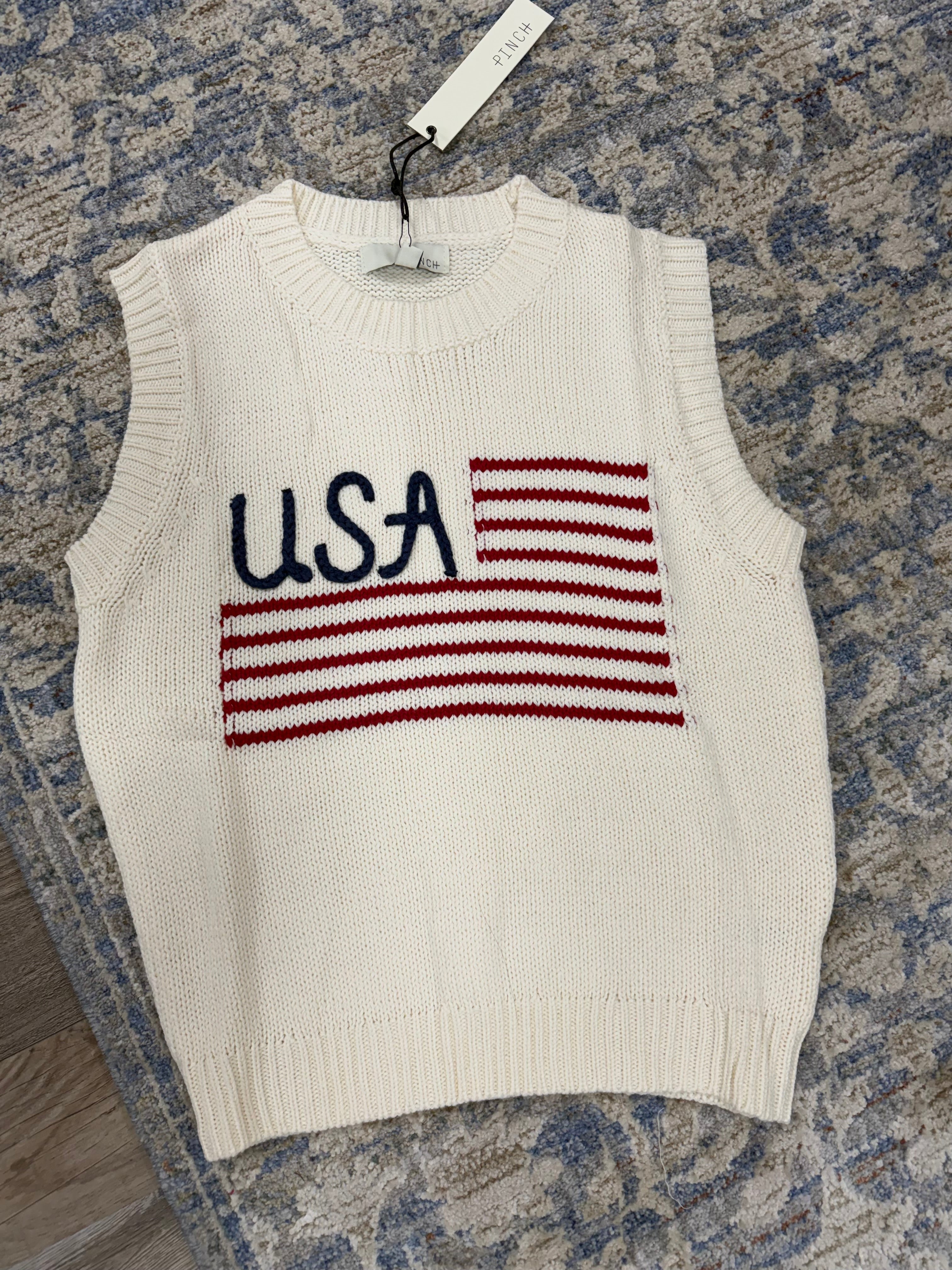 American flag sweater top