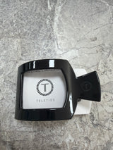 Teleties black small flat square hair clip