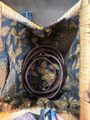 Petite rattan handbag