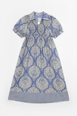Periwinkle pattern midi dress