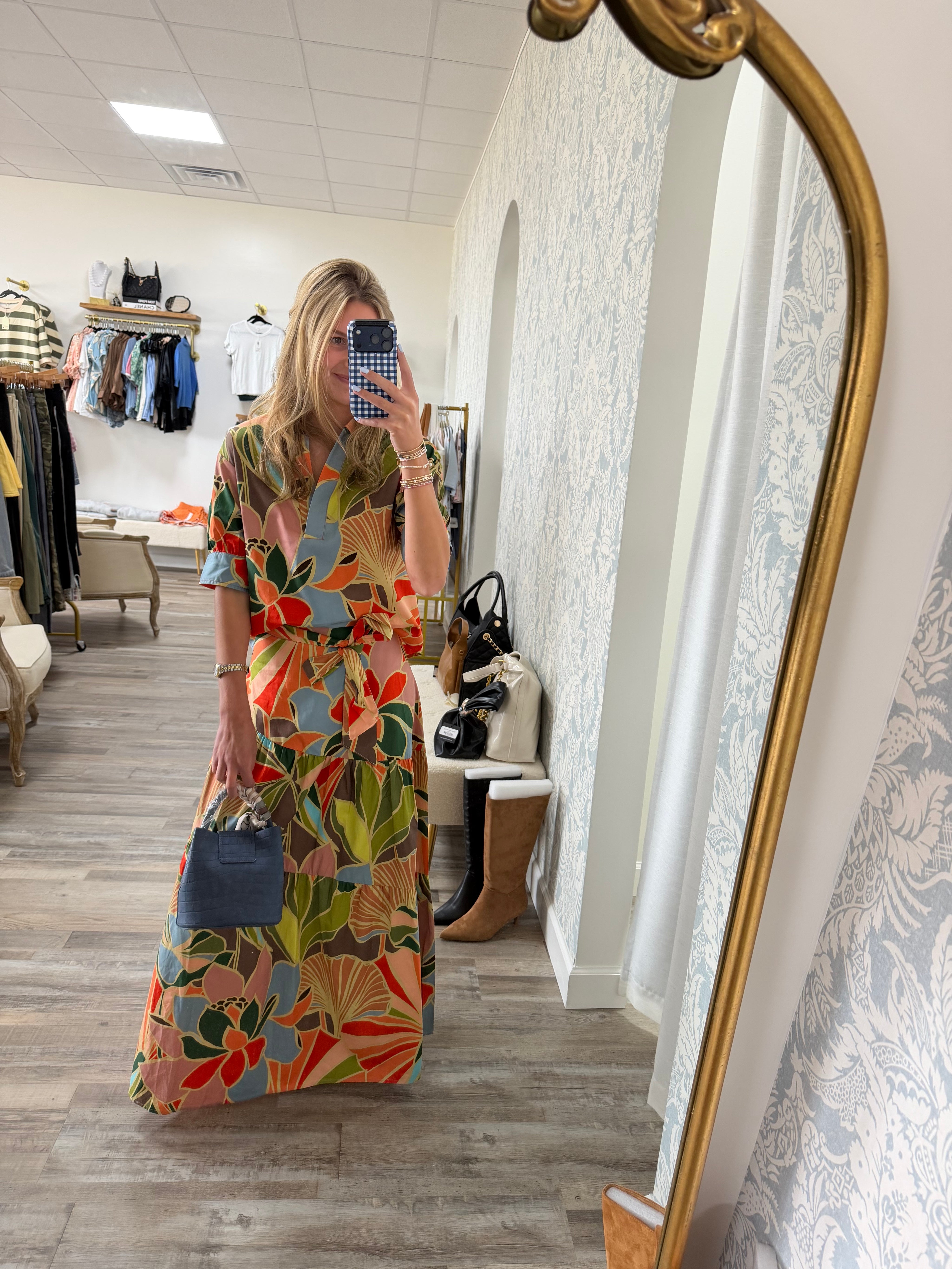 Karlie Floral Tie Maxi Skirt