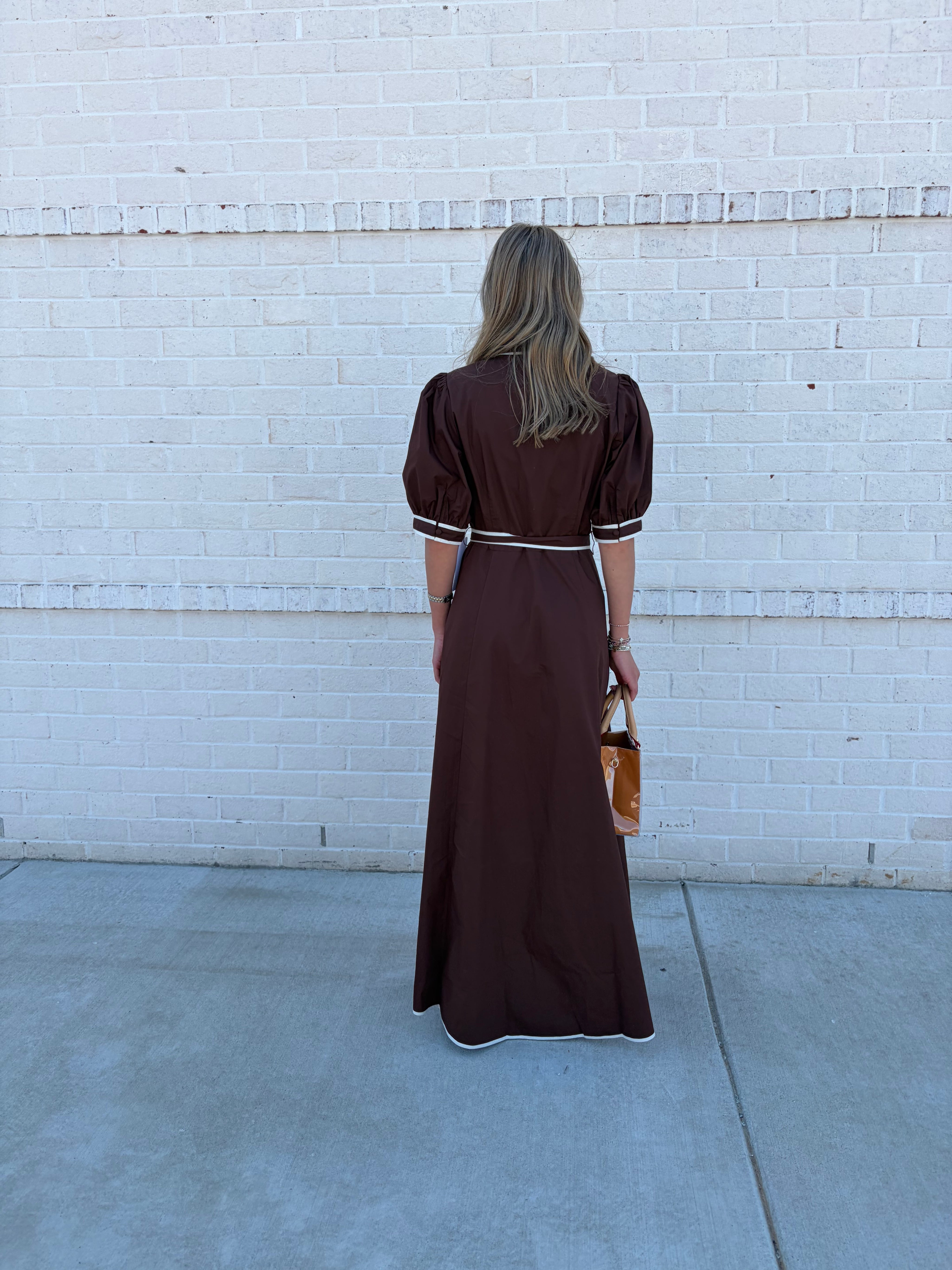 The Charleston Contrast Trim Maxi Dress