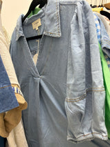 Plus size lt denim maxi dress