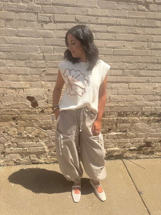 Lt. Taupe Drop Shoulder Sweater