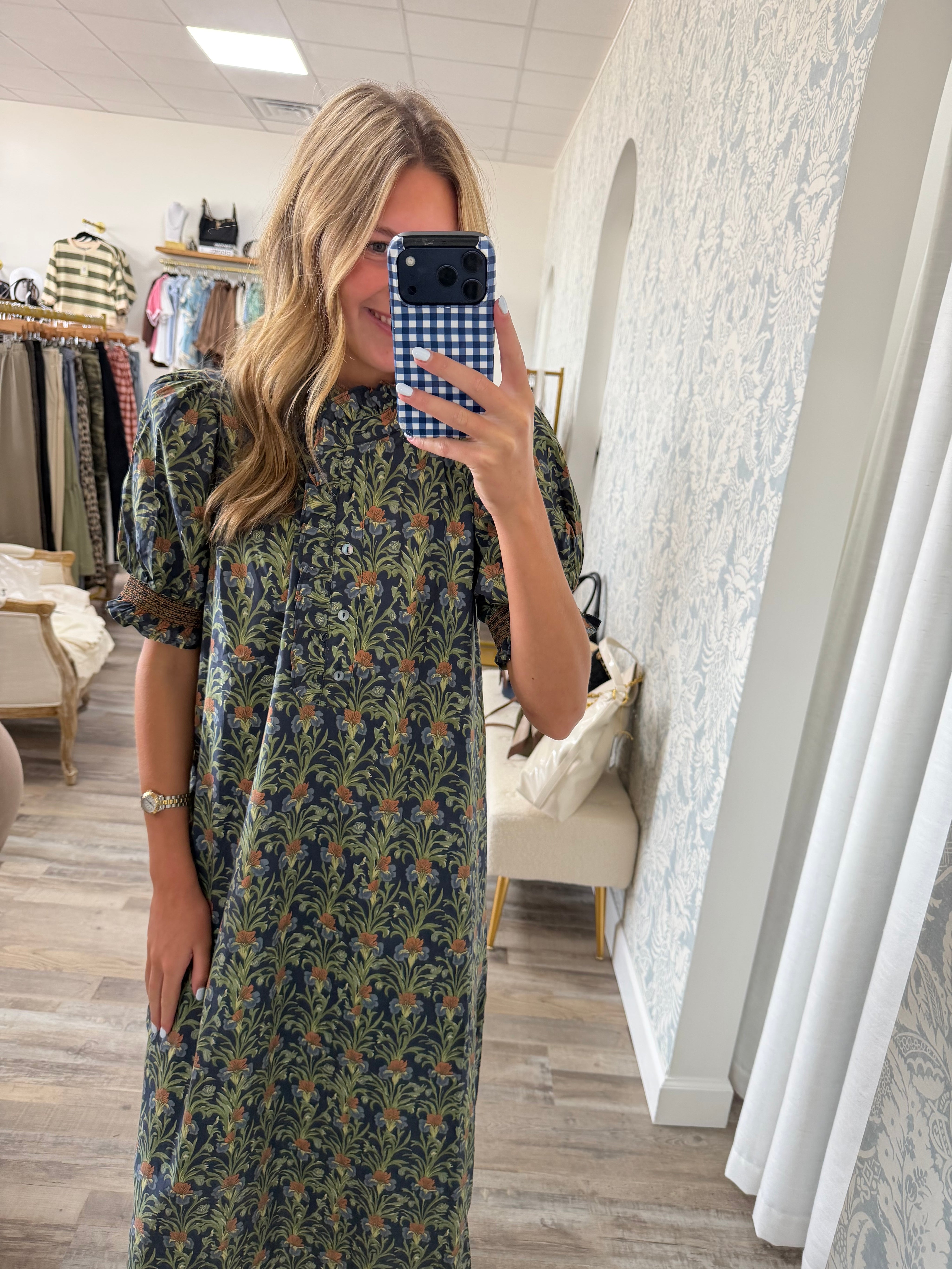 🍂 Autumn Garden Midi Dress